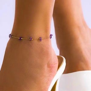 ✨✨Dainty Amethyst Ankle bracelet ✨✨